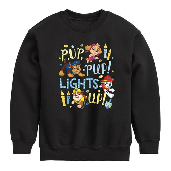 Paw Patrol - Pup Pup Lights Up - Toddler And Youth Crewneck Fleece Sweatshirt
