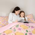 thumbnail image 4 of Erosebridal Lovely Capybara 7-Piece Bedding Comforter Set,Cute Rodent Animals Purple Daisy Floral King Bedding Sets For Kids Teens ,Reversible Pink, 4 of 7