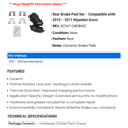 thumbnail image 2 of Rear Brake Pad Set - Compatible with 2010 - 2011 Hyundai Azera, 2 of 2