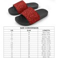 thumbnail image 2 of GZHJMY Stylish Slides for Women Men, Red Glitter Soft Flexible Slip-on Sandals Slippers, 2 of 7