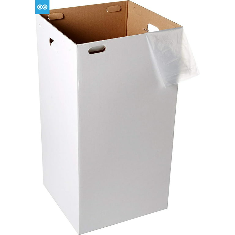 Lavex White Corrugated Cardboard Can and Bottle Recycling Container Lid -  10/Bundle