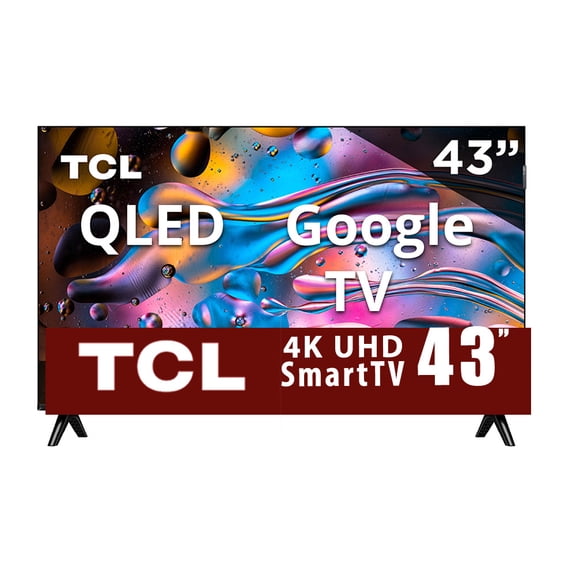 TV TCL Pantalla 43 Pulgadas QLED 4k Smart Google TV 43Q31K