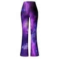 thumbnail image 4 of DHFJKG Women's High Waisted Yoga Pants Flared Leggings Galaxy Printed Buttery Soft Pilates Workout Pants Trendy Trousers, 4 of 4