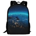thumbnail image 5 of Lafuoo Planet Earth Pattern Large Capacity Backpack, Durable Adjustable Straps Campus, Travel, Work Computer Backpack, Unisex-One Size, 5 of 7