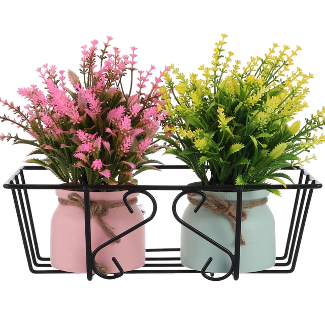 Support de Pot de Fleurs en Fer, Support Suspendu pour Jardin et Balcon, Étagère Suspendue pour Pot de Fleurs