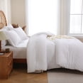 thumbnail image 4 of Sheet&Joy Comforter Full Size Set with Sheets White - 7 Pieces Bed in a Bag Full Chevron Tufted Complete Bedding Sets with Comforter, Sheets, Pillowcases & Shams, 4 of 7