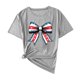 thumbnail image 1 of Camisas de Manga Corta para las Mujeres Moda Casual Impresión Cuello Redondo Suéter Tee Blusas, 1 of 7