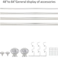 thumbnail image 2 of eTeckram 1" Double Curtain Rod with Leville Finials,Silver,48‘’-84‘’, 2 of 6