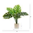 thumbnail image 3 of Mainstays 20"H Artificial Indoor Monstera Plant in Plastic Vanilla Plant Container, 3 of 8