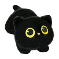 Wizlet Cute Black Cat Plush Pillow, Kawaii Plushies Black Cat Stuffed Animals, Squishy Plushies, Cuddle Plush Pillow for Kids & Girls 25.6 in Black