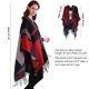 thumbnail image 4 of Cárdigans con frente abierto y envoltura de chal extragrande reversible con capa estampada para mujer, 4 of 5