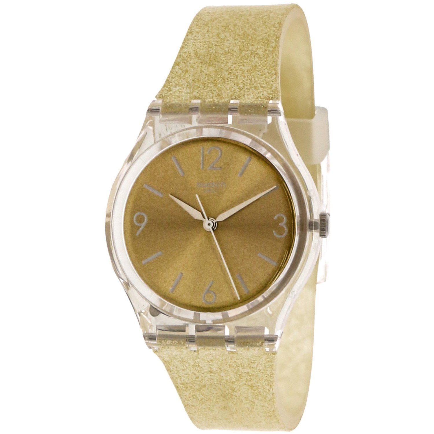 Swatch Women's Sunblush GE242C Gold Silicone Swiss Quartz Fashion Watch |  Walmart Canada