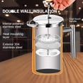 thumbnail image 2 of Secura Cafetera de prensa francesa, prensa de café aislada de acero inoxidable de grado 304 con 2 pantallas adicionales, 50 oz (1,5 litros), plateada, 2 of 5