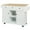 White, variant on Kitchen Service Cart Bar Cabinet with 2 Doors Cabinet and Towel Rack, Wood 5 Wheels Rolling Sideboard Buffet Cabinet with 3 Drawers and Storage Shelf
