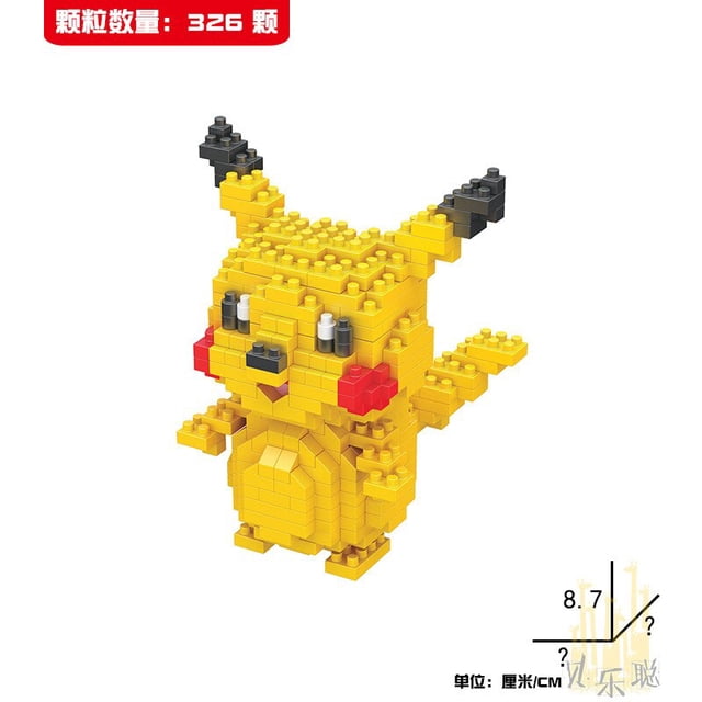 Bloques de construcción de Pokémon de 41 estilos, figuras de dibujos animados de Little Picachu, modelo Animal, juego educativo, juguetes gráficos de Pokémon zhangyuxiang LED