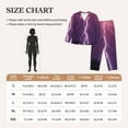 thumbnail image 6 of Kll Thunderstorm Violet Purple Print Women'S Long Sleeve Pajamas With Pants Sleepwear Loungewear 2 Set-Small, 6 of 9
