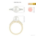 thumbnail image 6 of ANGARA South Sea Cultured Pearl Ring with Graduated Diamonds in 14K Yellow Gold for Women | June Birthstone, Birthday, Anniversary, Jewelry Gift for Women | Pearl Ring, 6 of 10