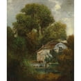 thumbnail image 2 of Gustave Courbet 20x23 Black Ornate Framed Double Matted Museum Art Print Titled: The Castle of Beaulieu; Near Lausanne (1875), 2 of 5