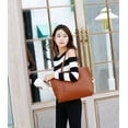thumbnail image 4 of Dreubea Bolso de hombro de piel sintética suave para mujer, bolso de mano con borlas de gran capacidad, 4 of 5