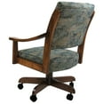 thumbnail image 2 of Swivel Wood Dining Caster Chair Casa in Poet Sky Blue - Brown, 2 of 5