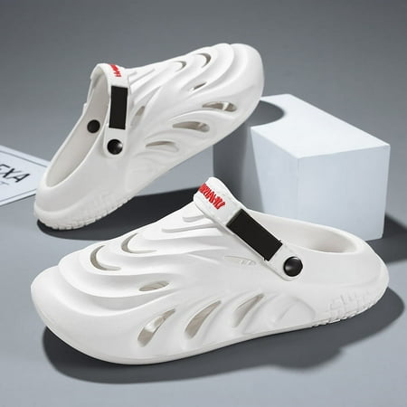 2024 Men Slipper Summer Sandals Indoor House Shoes White Beach Clogs Lightweight Waterproof Sports Flats Slipper for Men