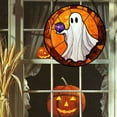 thumbnail image 3 of Stained Glass Window Hanging - Halloween Decorations White Ghost Suncatcher for Garden Spooky Sun Catchers, 3 of 6