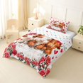 thumbnail image 2 of Erosebridal Red Flowers Blossom Twin Comforter Sets,Cute Farm Highland Cow Bedding Set For Men Women, Reversible 2 Pieces, 2 of 7