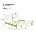 thumbnail image 5 of Christopher Knight Home Modern Boucle Upholstered King Bed Frame with Headboard, Solid Wood Legs, White, 5 of 6