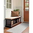 thumbnail image 3 of Unique Loom Outdoor Trellis Textured Collection Area Rug - Spatial (2' x 6' Runner Grey/Gray), 3 of 8