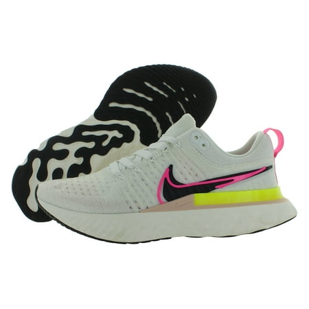 Nike React Infinity Run Flyknit 2 Mens Shoes Size 7.5, Color: White/Black Sail/Pink Blast