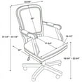 thumbnail image 2 of Linon Maybell Wood Upholstered Office Chair Light Gray, 2 of 14