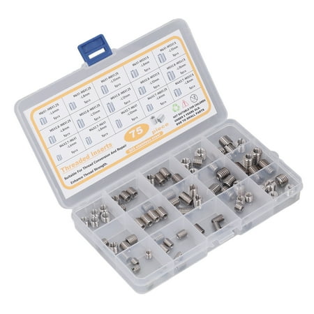 Threaded Inserts Kit, Standard 75Pcs Threaded Inserts Nuts Fine ...