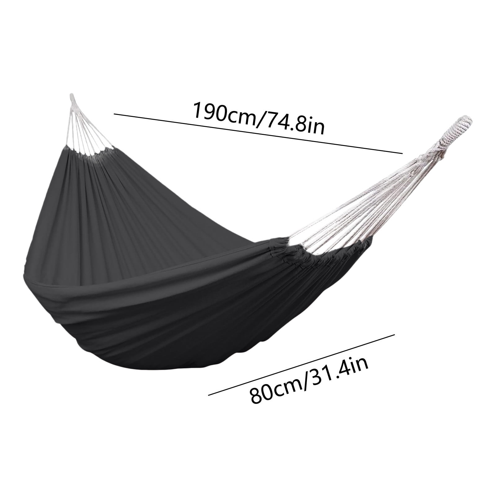 Heavy Duty Canvas Camping Hammock, Anti-Tip Double Swinging Bed for Adults, Portable Outdoor Hammock for Backyard, Beach, Garden Patio Relaxation and Lounging