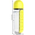 thumbnail image 2 of 20 oz Daily Medicine Storage Box and Water Bottle Combination,7-Day Water Bottle with Pill Organizer Case(Yellow), 2 of 5