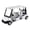 White, variant on YIFAEUX Die-cast Golf Cart Toy 1:20 Scale Alloy Golf Cart Model with Clubs Mini Golf Cart Pull-back Vehicles Golfing Themed Office Desk Decoration