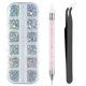 thumbnail image 1 of Decoraciones de diamantes de imitación para decoración de uñas, piedras para uñas, suministros para decoración de uñas y diamantes de imitación de cristal transparente con pinza de recogida ZefeiWu 8390615080347, 1 of 1