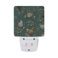 thumbnail image 3 of LED Sensor Night Light Auto On/Off Dusk to Dawn Lamp for Bedroom Hallway Chickens and Flowers Pattern 2 Pack, 3 of 7