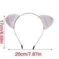 thumbnail image 3 of Fashionable Ear Headband Soft Hairpieces for Women Girl Cute Hair Accessories Add a Touch of Cuteness to Your Look White, 3 of 4