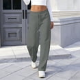 thumbnail image 3 of Tsesme Women's Elastic Waist Sweatpants with Pockets Summer Lightweight Wide Leg Pants Versatile Comfy Daily Wear,XXL, 3 of 7
