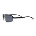 thumbnail image 3 of Polarized Antiglare Mens Rimless Rectangle Metal Rim Agent Sunglasses Gunmetal - Black, 3 of 4