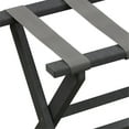 thumbnail image 2 of HomeRoots 383084 Earth Friendly Dark Gray Folding Luggage Rack with Gray Straps, 2 of 2
