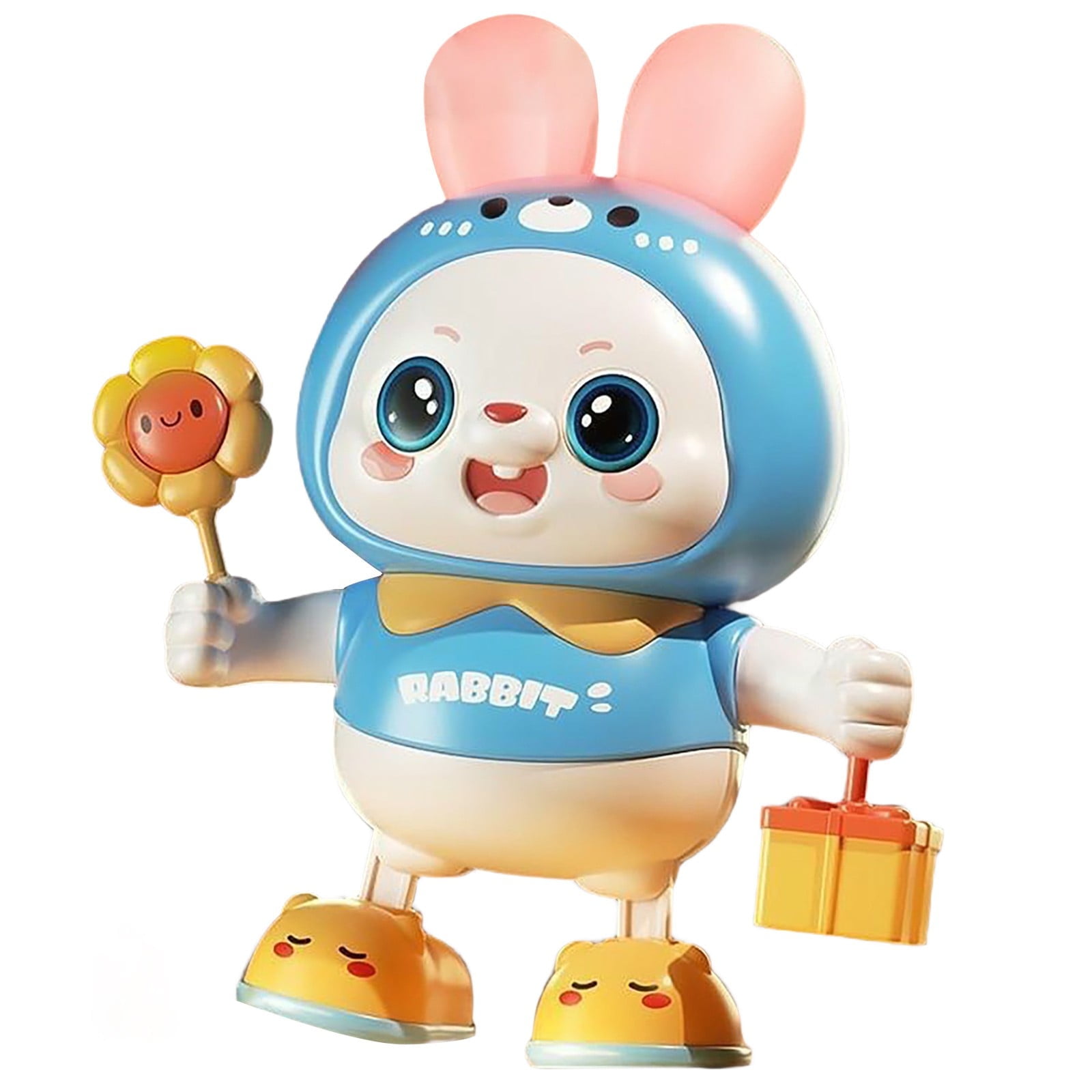 kjfeif Unique Design 48 Songs Baby Toy Rabbit Head Up Training Singing and Dancing Baby Fufu Bunny, Ideal for Boys & Girls 3-12 Years Old Christmas Stocking Stuffers Birthday Gifts