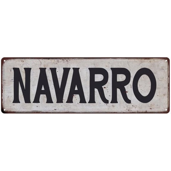 NAVARRO Vintage Look Rustic Chic Metal Sign 8x24 108240036698