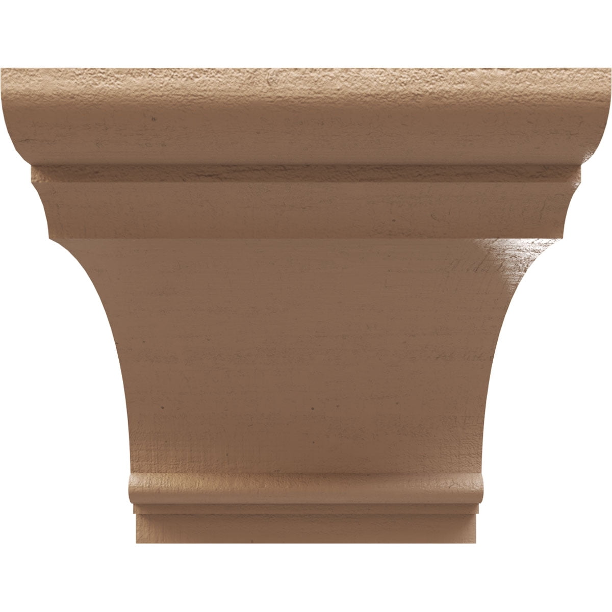 5"W x 10"D x 5"H Wide Hughes Rough Cedar Woodgrain TimberThane Corbel, Primed Tan