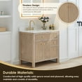thumbnail image 5 of Cerrito 36" Wood Vanity in Nature Oak Engineered Stone Top no Mirror, 5 of 15