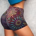 thumbnail image 3 of Picia Fireworks2 Printed Workout Shorts for Women Seamless Scrunch Butt Lifting High Waisted Yoga Gym Booty Running Moisture-wicking Short Pants-XX-Large, 3 of 9