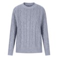 thumbnail image 3 of POROPL Pullover Sweaters for Women Long Sleeve Crew Neck Sweater Knitted Top Size S-XXL, 3 of 8