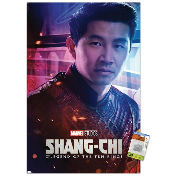 Marvel Shang-Chi and the Legend of the Ten Rings - Shang-Chi One Sheet Wall Poster with Pushpins, 22.375" x 34"