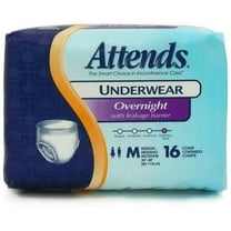 Attends Overnight Protective Underwear CS/64 ''Medium, 34 - 44 , Case of 64''