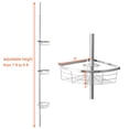 thumbnail image 3 of Gymax Étagère de Rangement Réglable pour Salle de Bain en Acier Inoxydable 3 Niveaux, 3 of 10